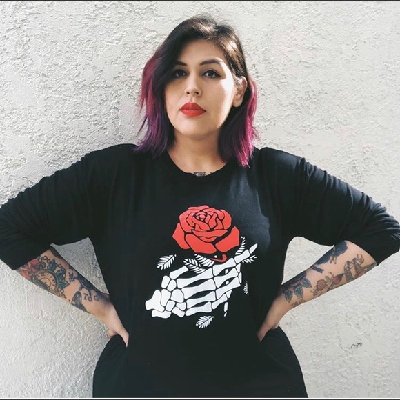 SHEIN Sweaters - Skull and rose sweater